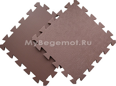 Детский мягкий пол MTP-30107 Brown «Цветные звёзды коричневые»