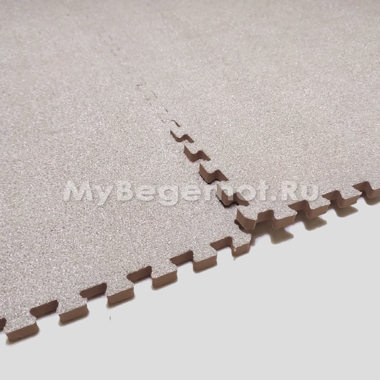 Детский мягкий пол с ковролином NEEU 60x60 см, кремовый 08