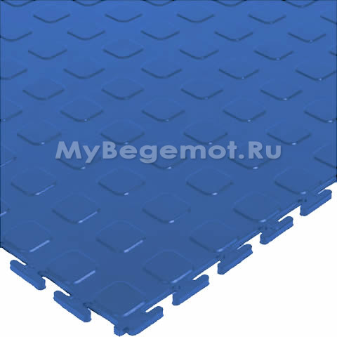 Модульное напольное ПВХ покрытие M-TILE JETON, Синий 7 мм