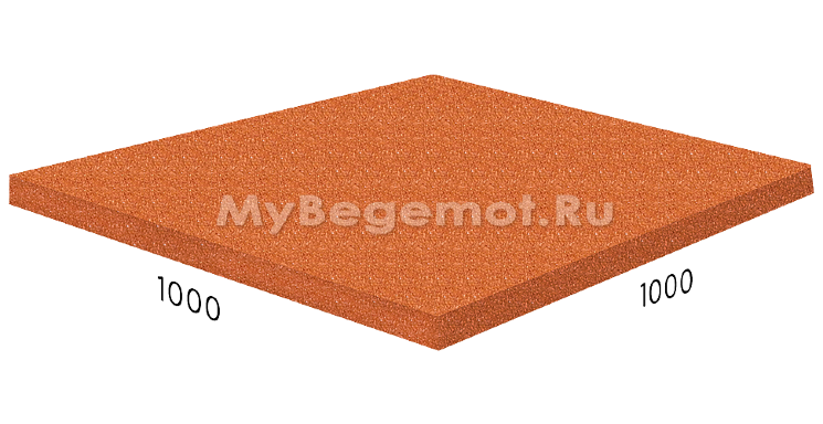 Резиновая плитка RUBBLEX STANDART, 100x100 см, коричневая