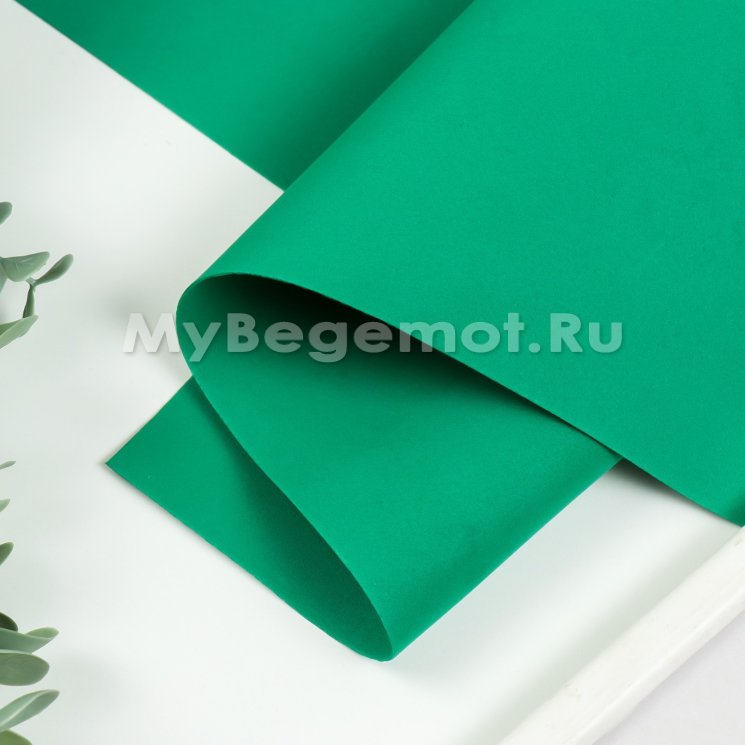 Иранский фоамиран 1 мм 60х70см, зеленый #179