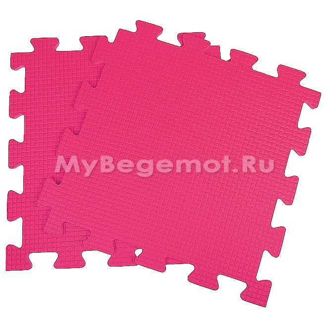 Покрытие для спортзала 75х75x1 см, 55 Shore A, розовое