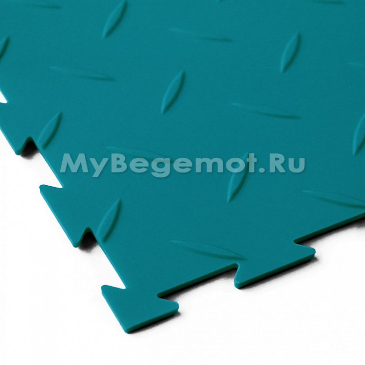 Модульное напольное ПВХ покрытие SENSOR RICE 7 мм, RAL 5021, бирюзовый.