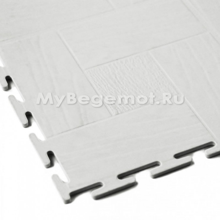 Модульное напольное ПВХ покрытие SENSOR WOOD, RAL 9003, белый.