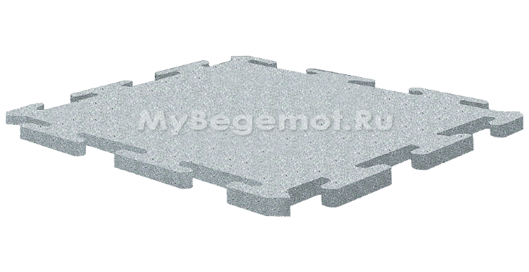 Резиновая плитка на пазлах RUBBLEX PUZZLE 1000х1000х10 мм, серая